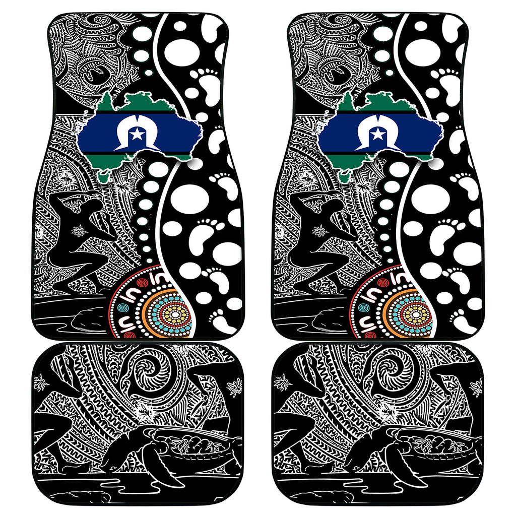 Torest Trait Islands Map Mix Aboriginal Pattern Car Mats