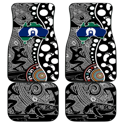 Torest Trait Islands Map Mix Aboriginal Pattern Car Mats