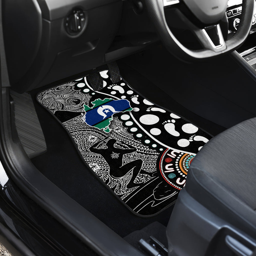 Torest Trait Islands Map Mix Aboriginal Pattern Car Mats