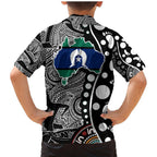 Torest Trait Islands Map Mix Aboriginal Pattern Family Matching Mermaid Dress and Hawaiian Shirt