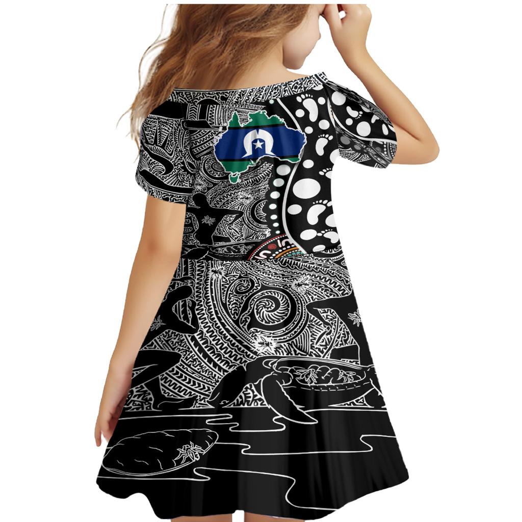 Torest Trait Islands Map Mix Aboriginal Pattern Family Matching Mermaid Dress and Hawaiian Shirt