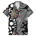 Torest Trait Islands Map Mix Aboriginal Pattern Family Matching Mermaid Dress and Hawaiian Shirt