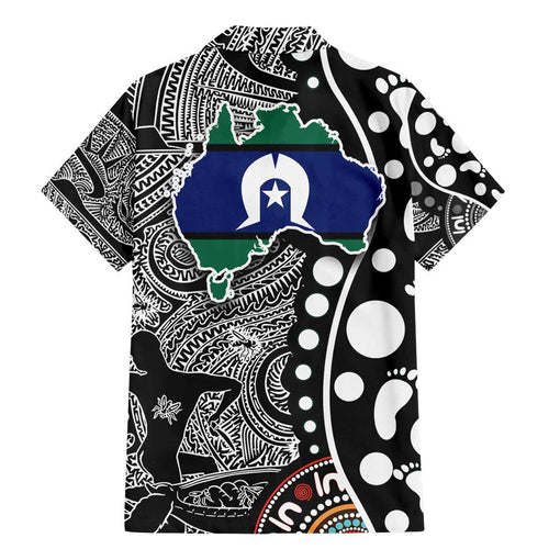 Torest Trait Islands Map Mix Aboriginal Pattern Family Matching Mermaid Dress and Hawaiian Shirt