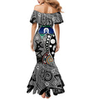 Torest Trait Islands Map Mix Aboriginal Pattern Family Matching Mermaid Dress and Hawaiian Shirt