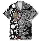 Torest Trait Islands Map Mix Aboriginal Pattern Family Matching Puletasi and Hawaiian Shirt