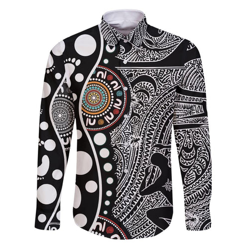 Torest Trait Islands Map Mix Aboriginal Pattern Family Matching Puletasi and Hawaiian Shirt