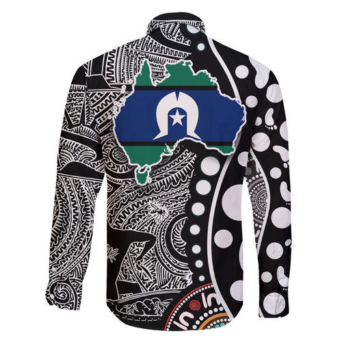 Torest Trait Islands Map Mix Aboriginal Pattern Family Matching Puletasi and Hawaiian Shirt