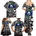Torest Trait Islands Map Mix Aboriginal Pattern Family Matching Summer Maxi Dress and Hawaiian Shirt