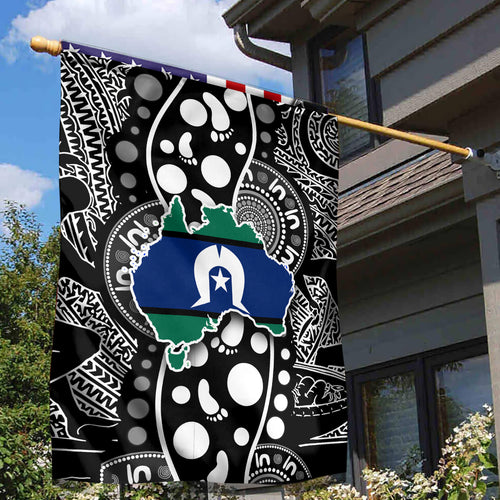 Torest Trait Islands Map Mix Aboriginal Pattern Garden Flag