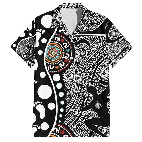Torest Trait Islands Map Mix Aboriginal Pattern Hawaiian Shirt