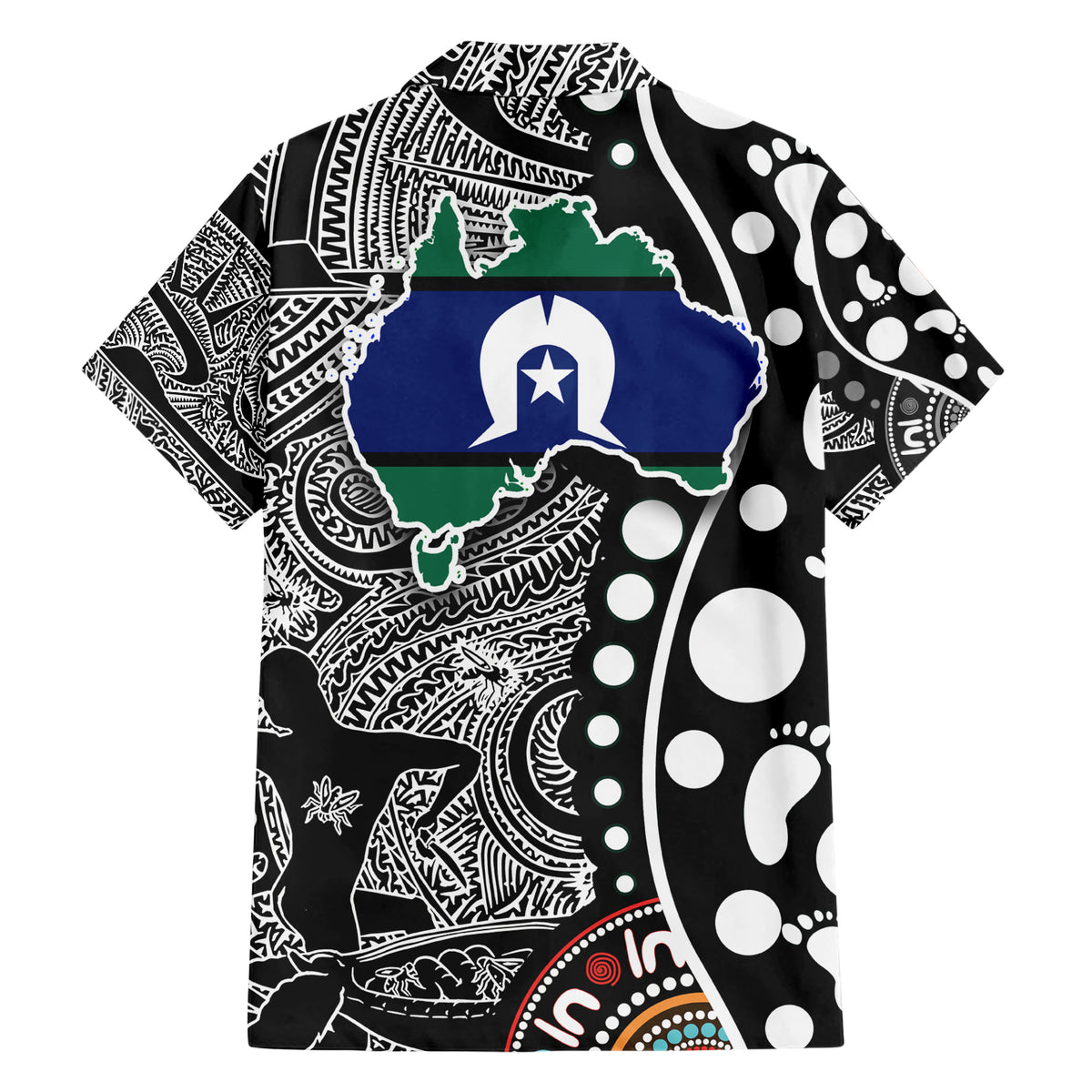 Torest Trait Islands Map Mix Aboriginal Pattern Hawaiian Shirt
