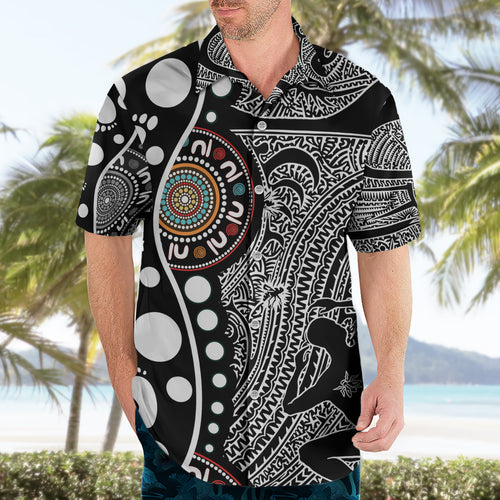 Torest Trait Islands Map Mix Aboriginal Pattern Hawaiian Shirt