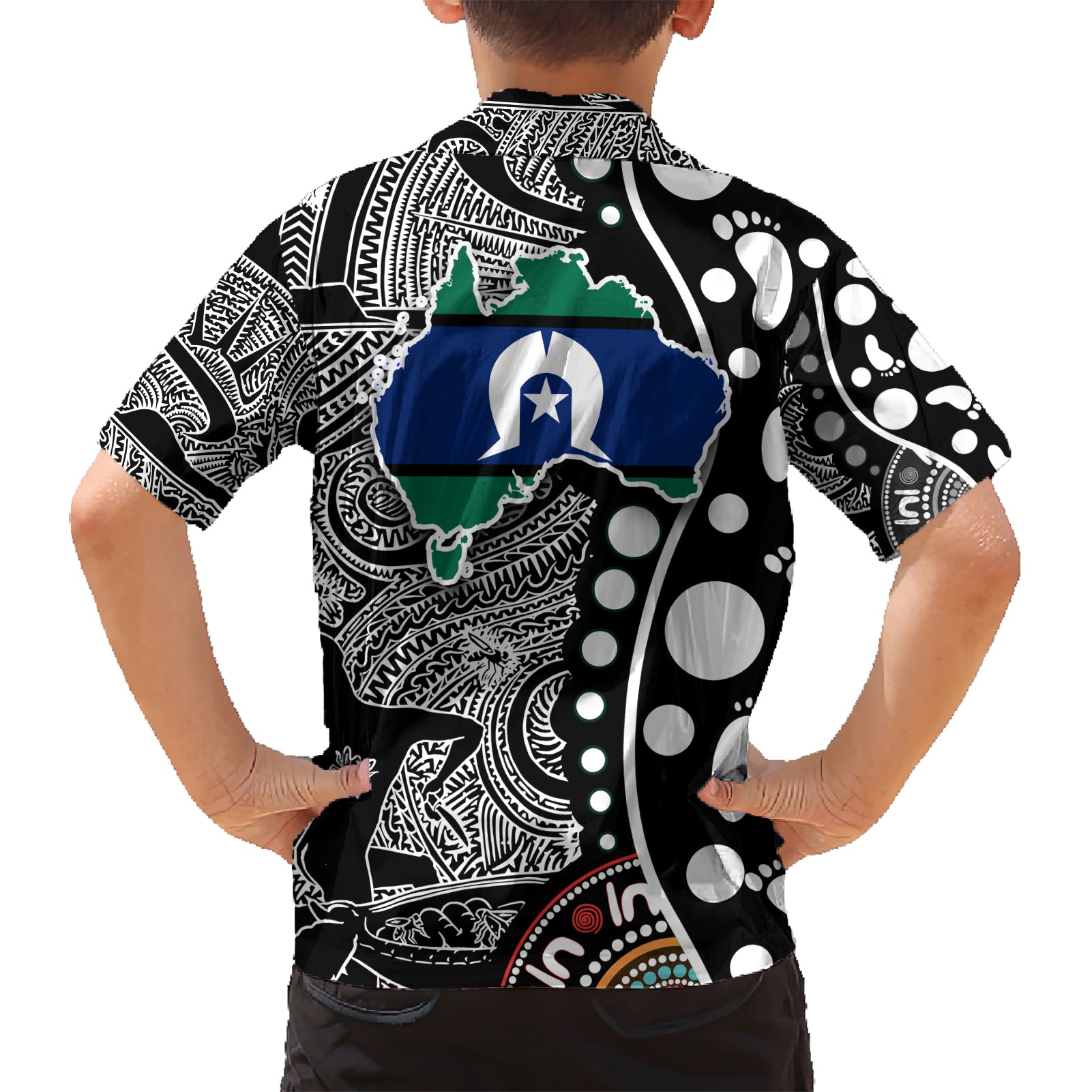 Torest Trait Islands Map Mix Aboriginal Pattern Hawaiian Shirt