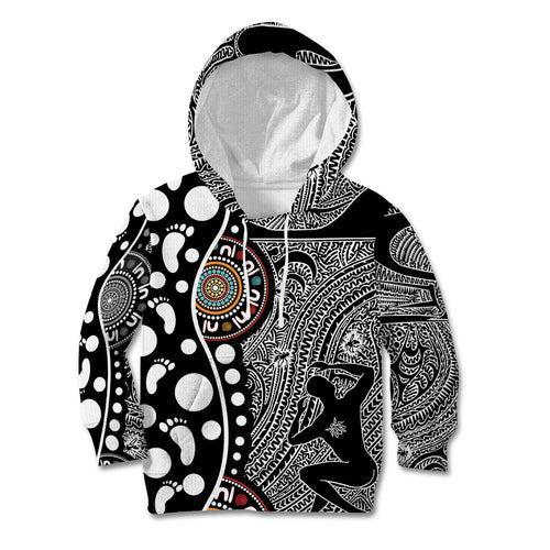 Torest Trait Islands Map Mix Aboriginal Pattern Kid Hoodie