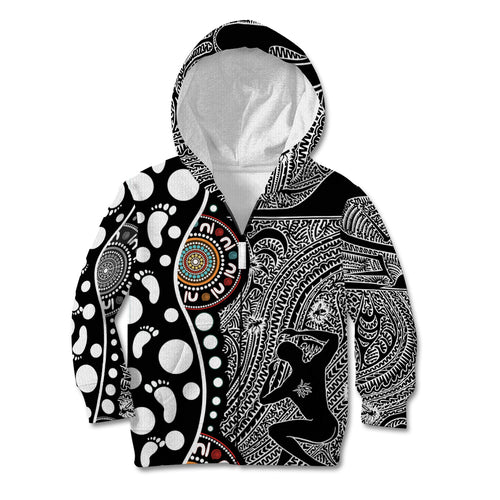 Torest Trait Islands Map Mix Aboriginal Pattern Kid Hoodie