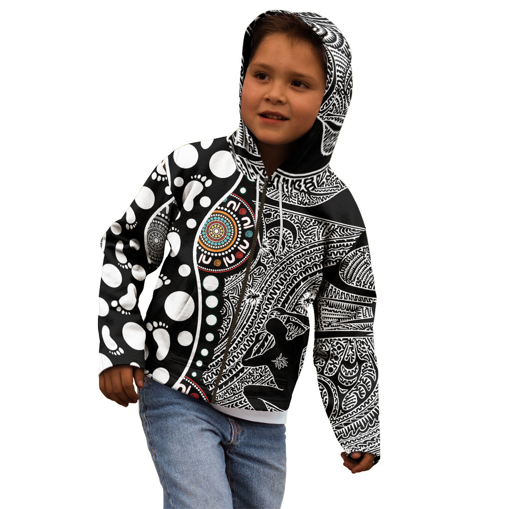 Torest Trait Islands Map Mix Aboriginal Pattern Kid Hoodie