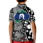 Torest Trait Islands Map Mix Aboriginal Pattern Kid Polo Shirt