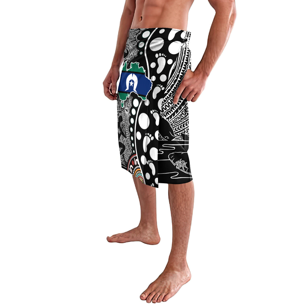 Torest Trait Islands Map Mix Aboriginal Pattern Lavalava