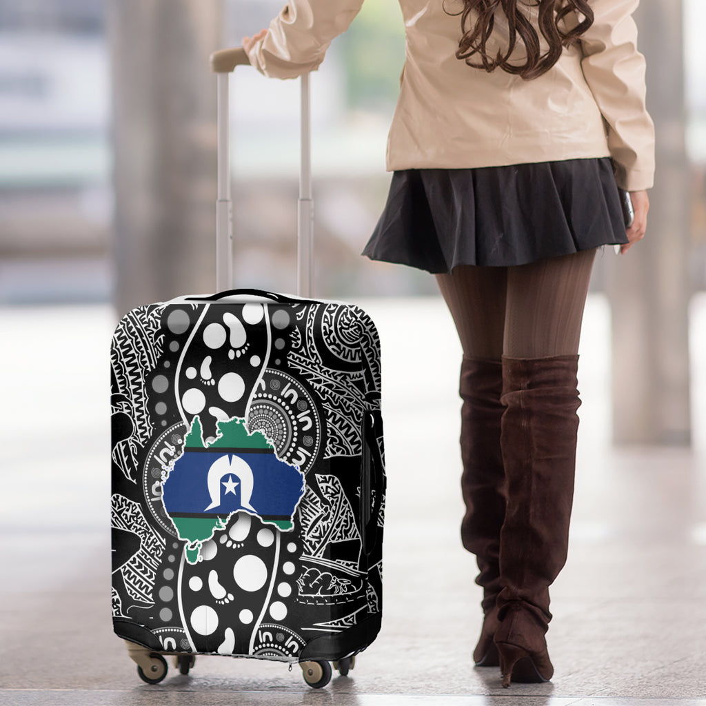 Torest Trait Islands Map Mix Aboriginal Pattern Luggage Cover