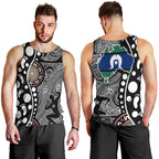 Torest Trait Islands Map Mix Aboriginal Pattern Men Tank Top