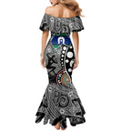 Torest Trait Islands Map Mix Aboriginal Pattern Mermaid Dress