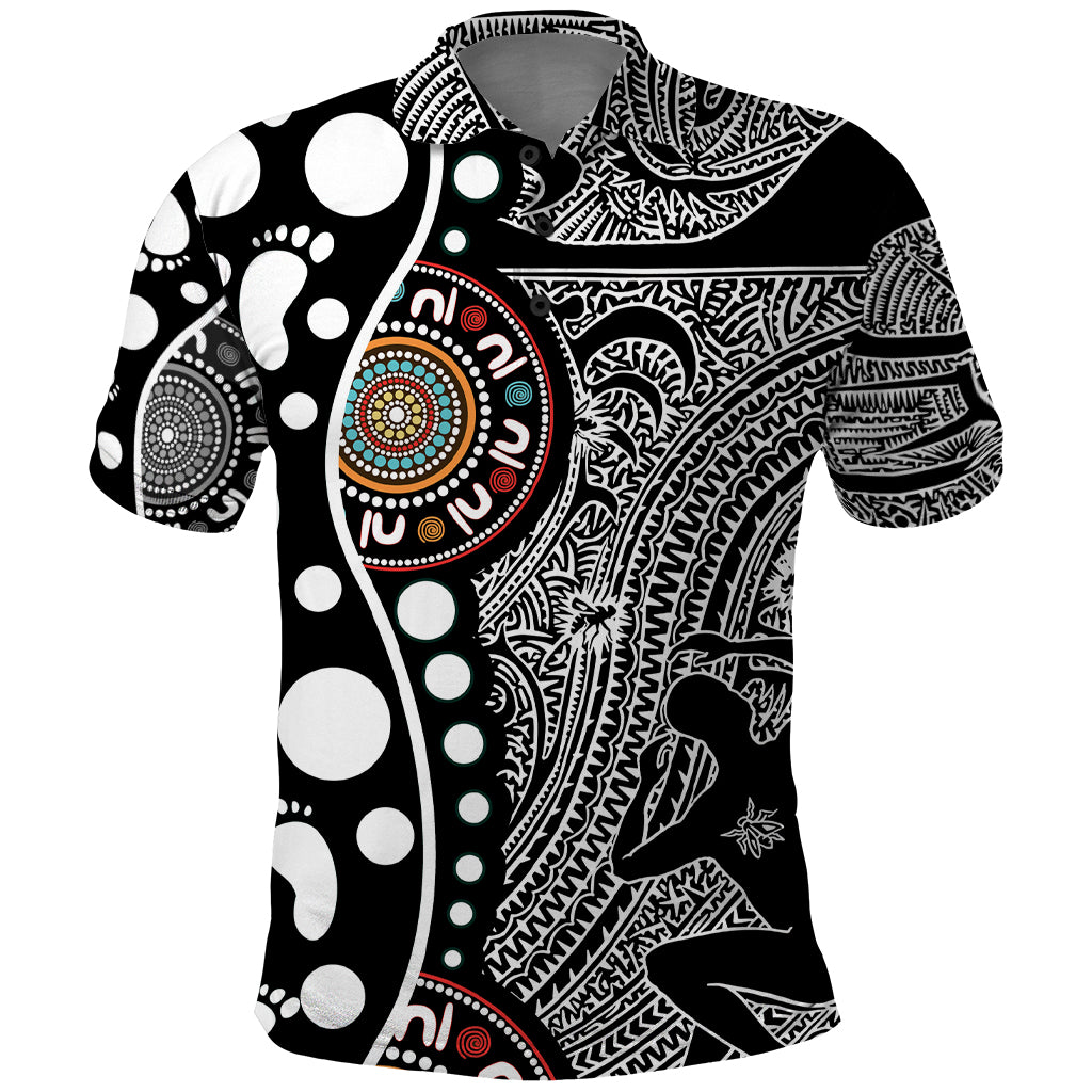 Torest Trait Islands Map Mix Aboriginal Pattern Polo Shirt