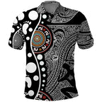 Torest Trait Islands Map Mix Aboriginal Pattern Polo Shirt
