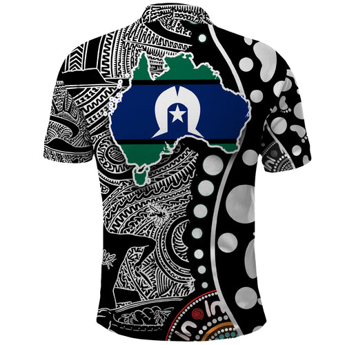 Torest Trait Islands Map Mix Aboriginal Pattern Polo Shirt
