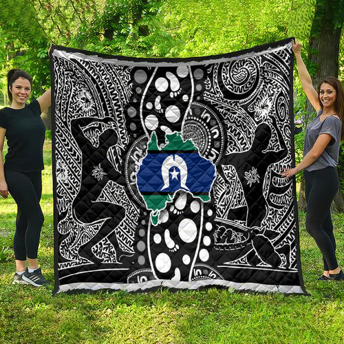 Torest Trait Islands Map Mix Aboriginal Pattern Quilt