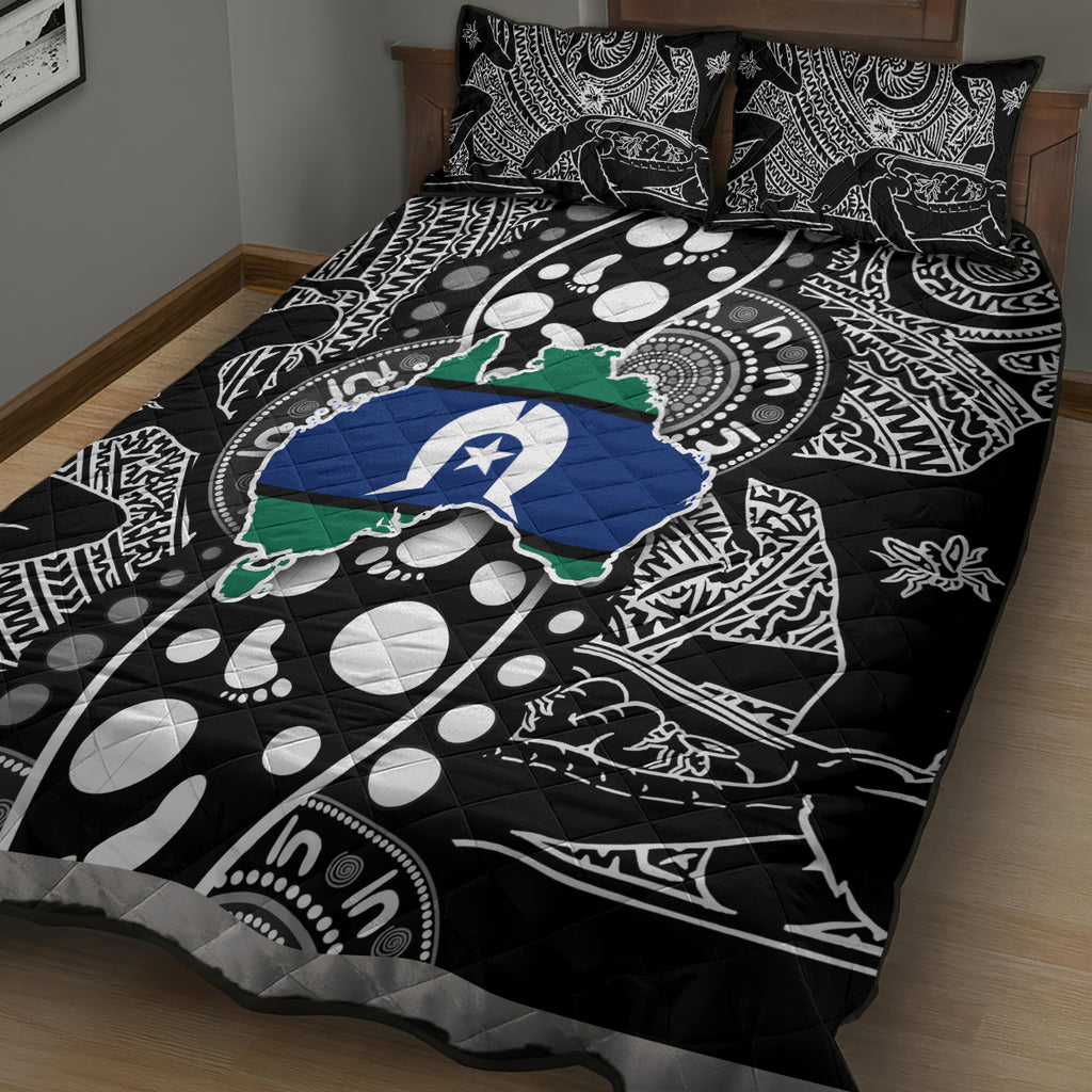 Torest Trait Islands Map Mix Aboriginal Pattern Quilt Bed Set