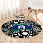 Torest Trait Islands Map Mix Aboriginal Pattern Round Carpet