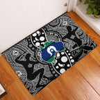 Torest Trait Islands Map Mix Aboriginal Pattern Rubber Doormat