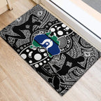 Torest Trait Islands Map Mix Aboriginal Pattern Rubber Doormat