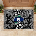 Torest Trait Islands Map Mix Aboriginal Pattern Rubber Doormat