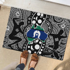 Torest Trait Islands Map Mix Aboriginal Pattern Rubber Doormat