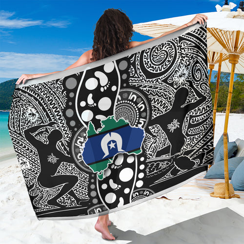 Torest Trait Islands Map Mix Aboriginal Pattern Sarong