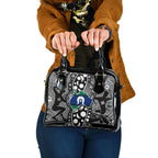 Torest Trait Islands Map Mix Aboriginal Pattern Shoulder Handbag