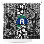 Torest Trait Islands Map Mix Aboriginal Pattern Shower Curtain