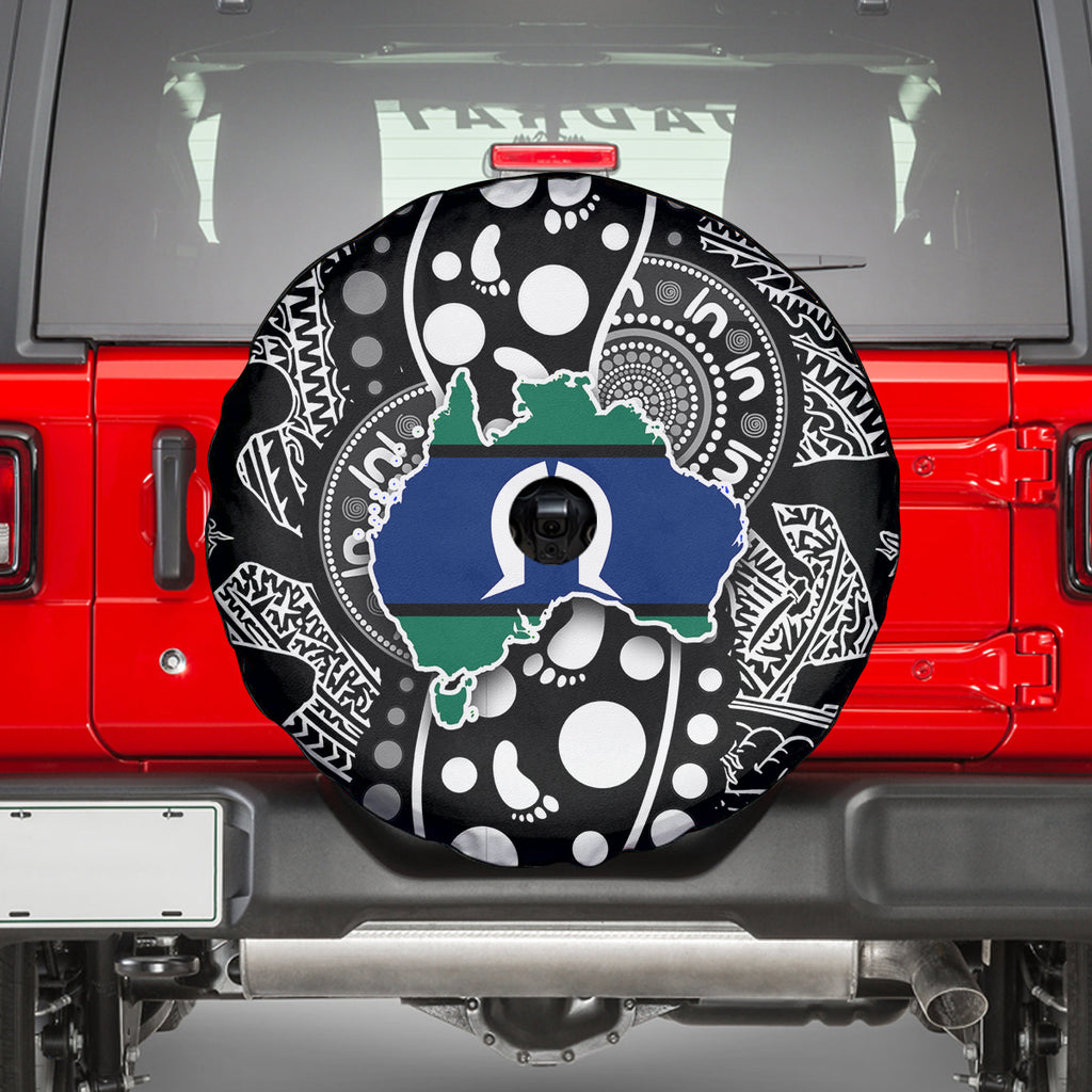 Torest Trait Islands Map Mix Aboriginal Pattern Spare Tire Cover