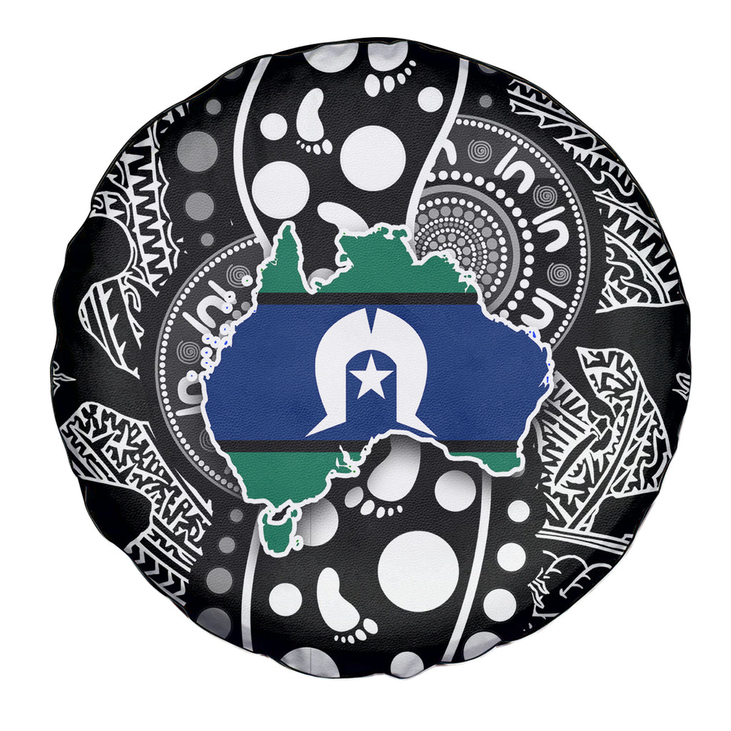 Torest Trait Islands Map Mix Aboriginal Pattern Spare Tire Cover