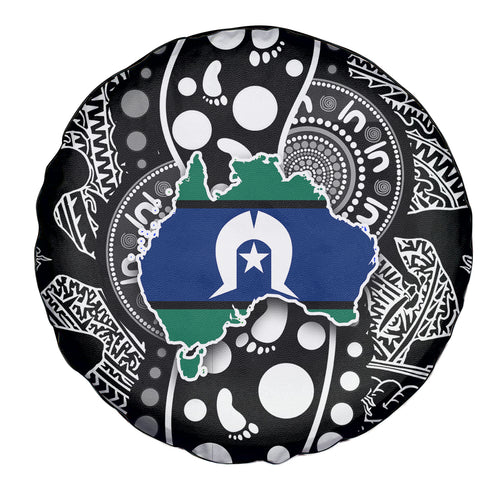Torest Trait Islands Map Mix Aboriginal Pattern Spare Tire Cover