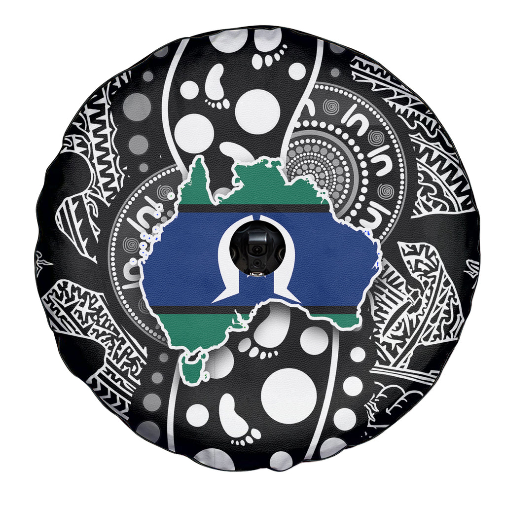 Torest Trait Islands Map Mix Aboriginal Pattern Spare Tire Cover