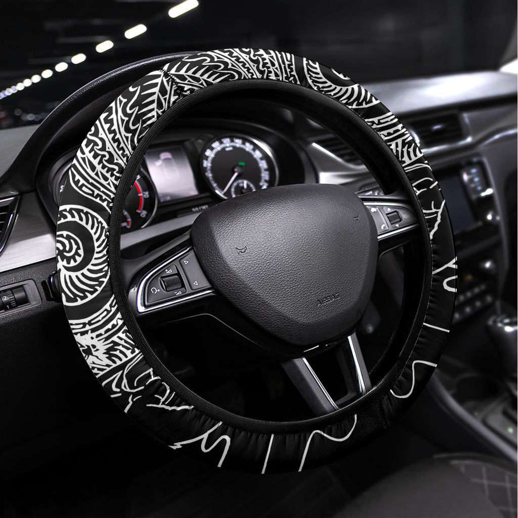 Torest Trait Islands Map Mix Aboriginal Pattern Steering Wheel Cover