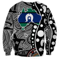 Torest Trait Islands Map Mix Aboriginal Pattern Sweatshirt