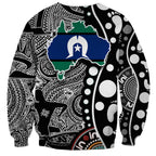 Torest Trait Islands Map Mix Aboriginal Pattern Sweatshirt