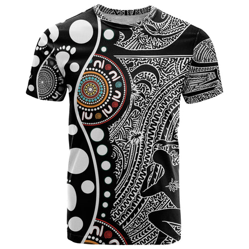 Torest Trait Islands Map Mix Aboriginal Pattern T Shirt