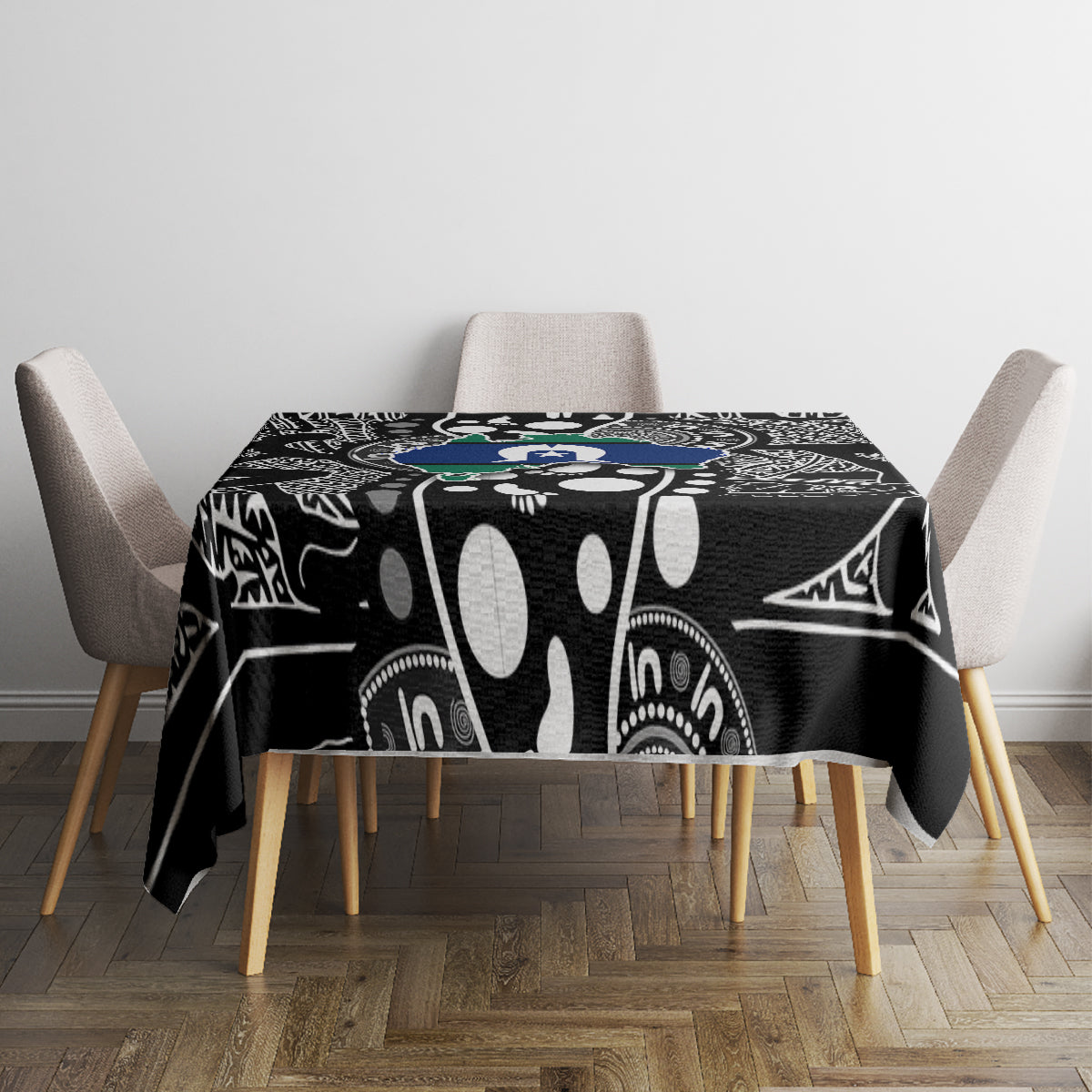 Torest Trait Islands Map Mix Aboriginal Pattern Tablecloth