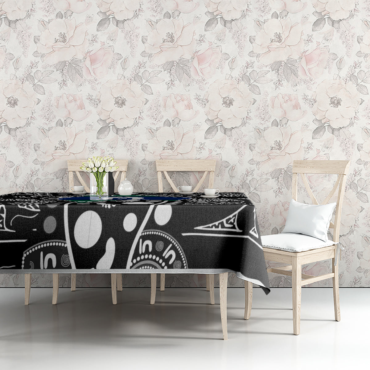 Torest Trait Islands Map Mix Aboriginal Pattern Tablecloth