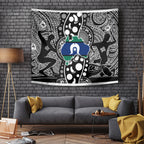 Torest Trait Islands Map Mix Aboriginal Pattern Tapestry