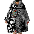 Torest Trait Islands Map Mix Aboriginal Pattern Wearable Blanket Hoodie